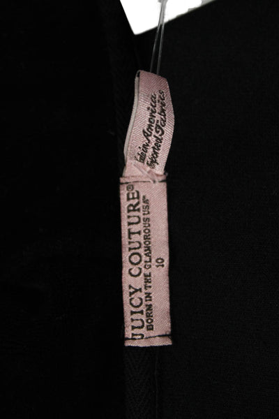 Juicy Couture Women Full-Zip Hoodie Black Size 10 Tall