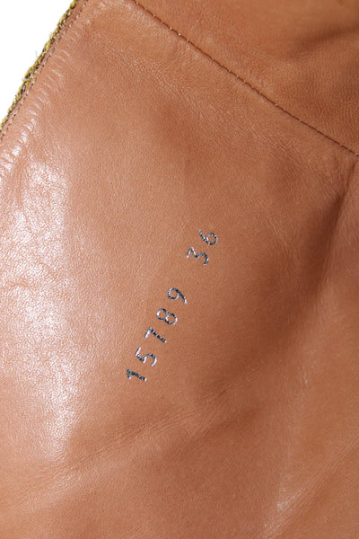 Dries Van Noten Womens Side Zip Block Heel Cap Toe Booties Brown Size 36