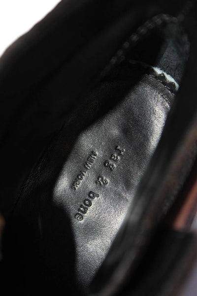 Rag & Bone Womens Block Heel Cap Toe Ankle Booties Brown Leather Size 38