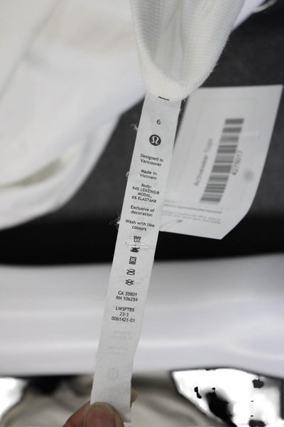 Lululemon Womens Short Sleeves Pullover Tee Shirt White Size 6