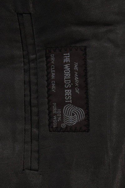 Givenchy Mens Dark Gray Striped 100% Wool Suit Jacket Size 36