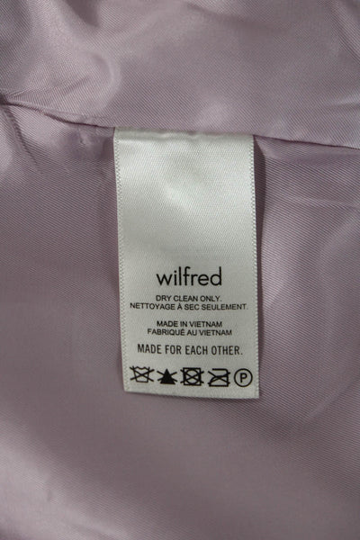 Wilfred Women Collared Button Lyocell Linen Jacket Pink Long Sleeve Size 2XS