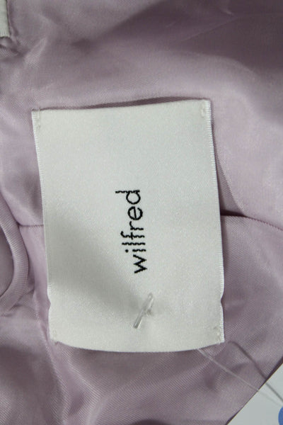 Wilfred Women Collared Button Lyocell Linen Jacket Pink Long Sleeve Size 2XS