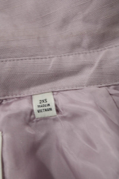 Wilfred Women Collared Button Lyocell Linen Jacket Pink Long Sleeve Size 2XS