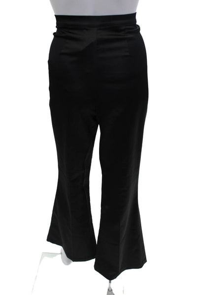 Designer Women Dress Pants Black Button Inseam 30 Size XL