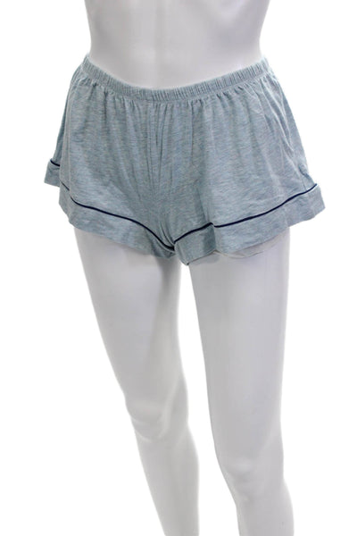 In Bloom by Jonquil Womens Cotton Collared Top Shorts Sleepwear Set Blue Size S