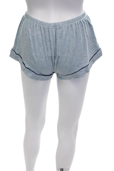 In Bloom by Jonquil Womens Cotton Collared Top Shorts Sleepwear Set Blue Size S