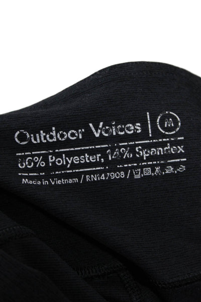 Outdoor Voices Womens Cropped Ankle Leggings Dark Gray Size M