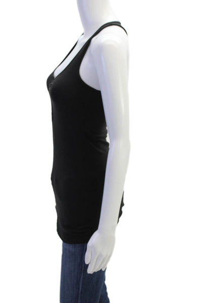 Lululemon Women Black Basic Tank Zip Nylon Blend Size S