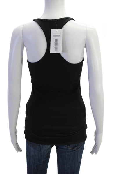 Lululemon Women Black Basic Tank Zip Nylon Blend Size S