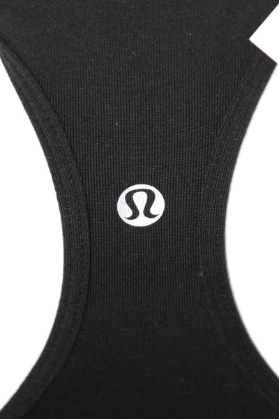 Lululemon Women Black Basic Tank Zip Nylon Blend Size S