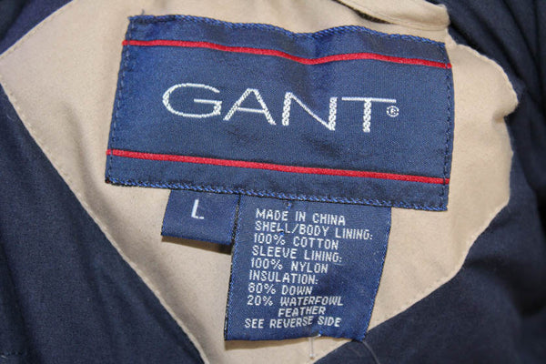 Gant Mens Parka Beige Button High Neck Long Sleeve Size L