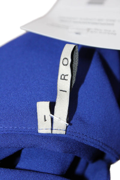 IRO Women Blue Round Neck 3/4 Sleeve Blouse Size 1