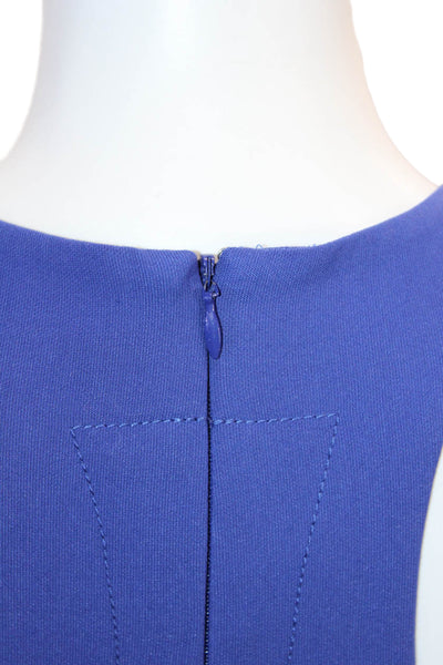 Elizabeth & James Women Bodycon Mini Dress Blue High Neck Sleeveless Size 2