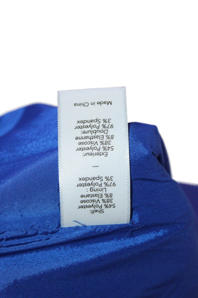 Elizabeth & James Women Bodycon Mini Dress Blue High Neck Sleeveless Size 2