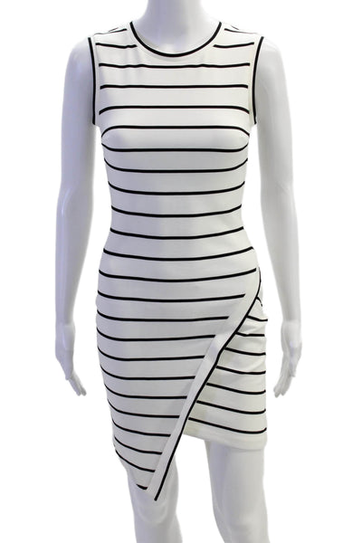 Bec & Bridge Womens Bodycon Striped Black Sleeveless Mid-Calf Size 2