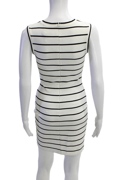 Bec & Bridge Womens Bodycon Striped Black Sleeveless Mid-Calf Size 2