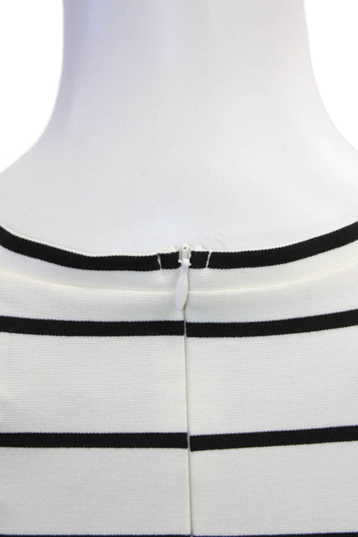 Bec & Bridge Womens Bodycon Striped Black Sleeveless Mid-Calf Size 2