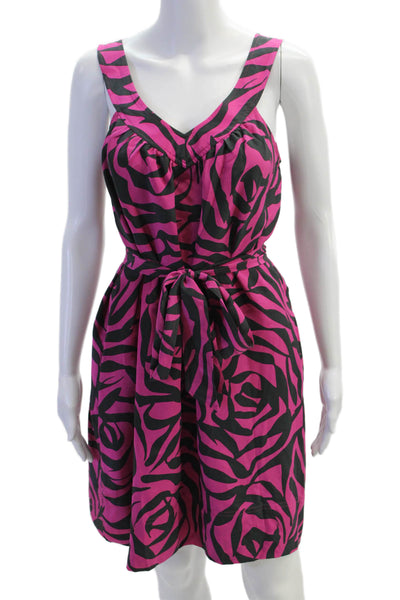 Marc By Marc Jacobs Womens Black Floral V-Neck Tank Dress Sleeveless Size XS