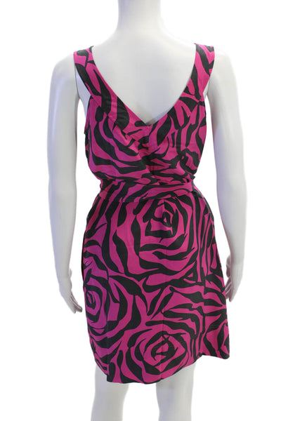 Marc By Marc Jacobs Womens Black Floral V-Neck Tank Dress Sleeveless Size XS