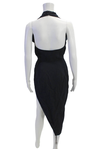 The Sei Women Bodycon Sheath Dress Navy V-Neck Sleeveless Zip Size 0