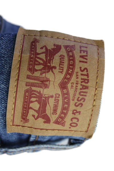Levis Womens Cropped Straight Blue Mid Rise Jeans Size 25