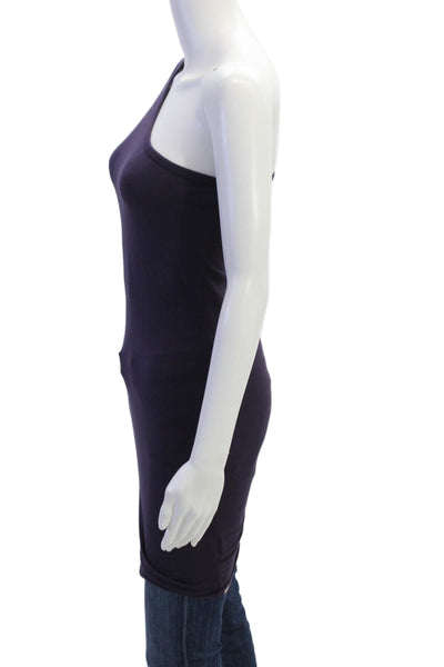 Alexander Wang Women Bodycon Tank Dress Dark Blue Modal Spandex Size XS