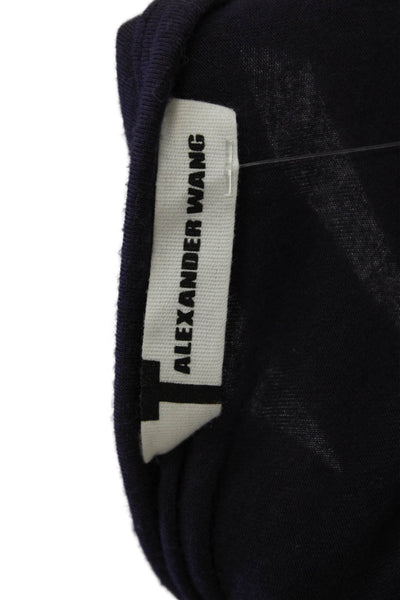 Alexander Wang Women Bodycon Tank Dress Dark Blue Modal Spandex Size XS