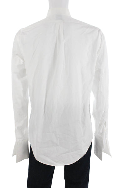 Brooks Brothers Mens Cotton Pleated Long Sleeve Button Up Shirt Size 15.5/36