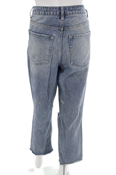 Vervet Women Boyfriend Cropped Blue Mid Rise Jeans Size 28