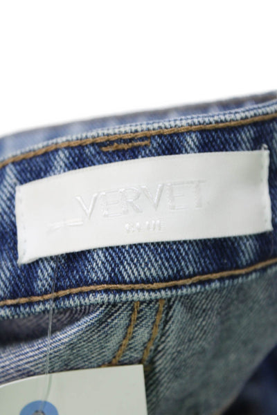 Vervet Women Boyfriend Cropped Blue Mid Rise Jeans Size 28
