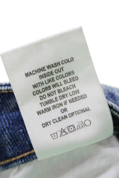 Vervet Women Boyfriend Cropped Blue Mid Rise Jeans Size 28