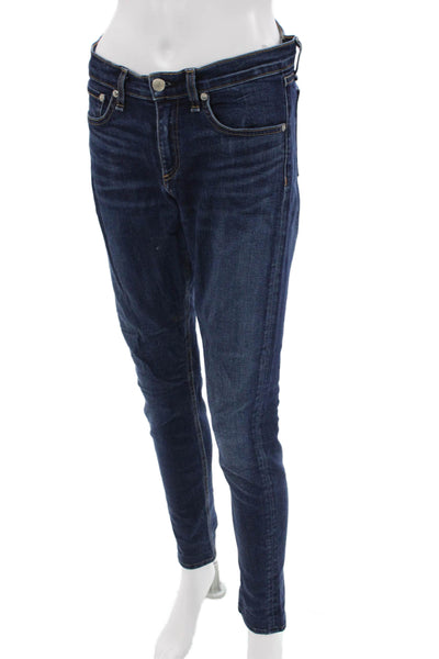 Rag & Bone Women Skinny Ankle Jeans Dark Blue Size 28