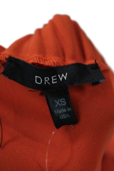 Drew Women Orange Square Neck Sleeveless Camisole Polyester Size XS