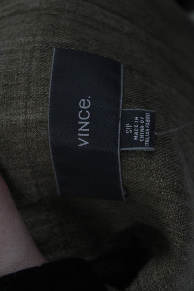 Vince Men Brown Collared Blazer Italian Fabric Size S