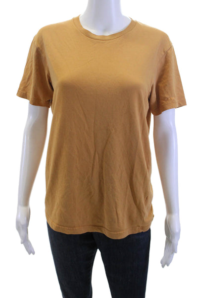 Uniqlo Womens Brown Basic Crew Neck Short Sleeve T-Shirt Size S