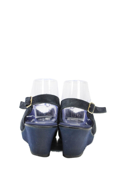 Andre Assous Womens Open Toe Slingback Open Toe Detail Heels Blue Size 8