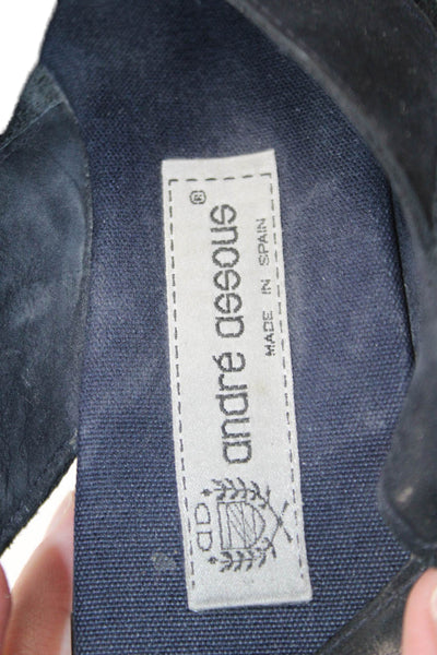 Andre Assous Womens Open Toe Slingback Open Toe Detail Heels Blue Size 8