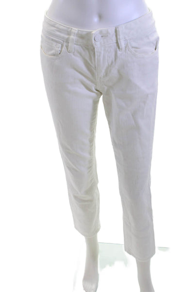 Tory Burch Women Ankle Cropped White Pants Size 26