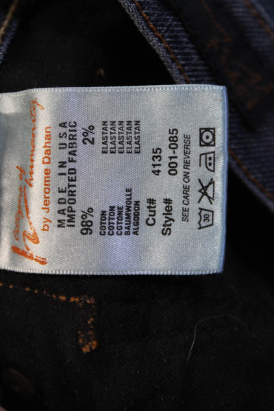 Citizens of Humanity Women Ankle Cropped Jeans Dark Blue Button Mid Rise Size 26