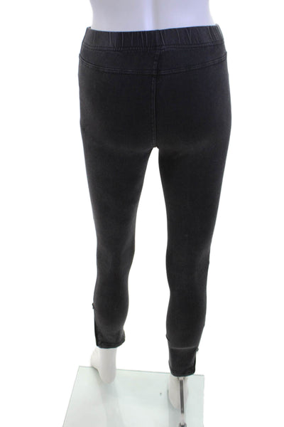 Beulah Women Jeggings Black Cotton-Spandex Biker Zip Size 4