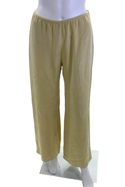 Peter Cohen Women Beige Dress Pants Solid Hook & Eye Silk Blend Size S
