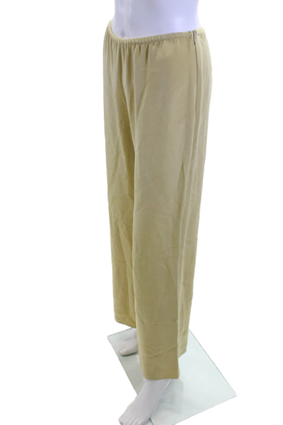 Peter Cohen Women Beige Dress Pants Solid Hook & Eye Silk Blend Size S