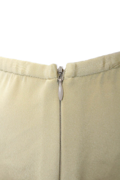 Peter Cohen Women Beige Dress Pants Solid Hook & Eye Silk Blend Size S