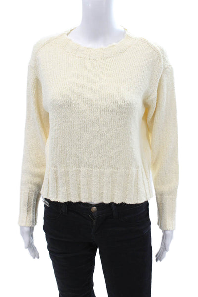 J Crew Women Pullover Sweater Beige Crew Neck Size XS