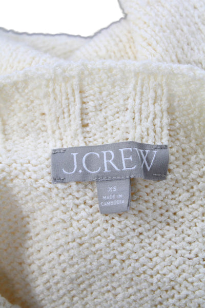 J Crew Women Pullover Sweater Beige Crew Neck Size XS