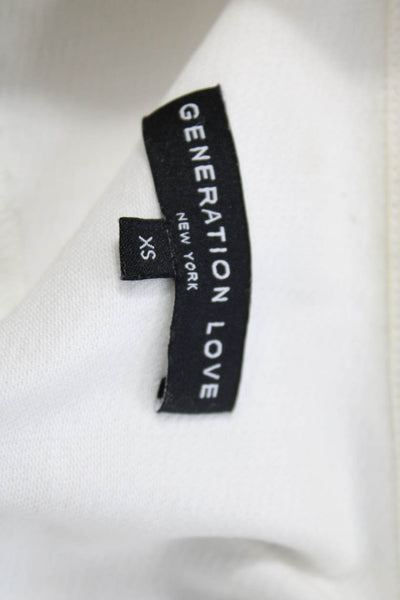 Generation Love Women White Collared Button Jacket Long Sleeve Size XS