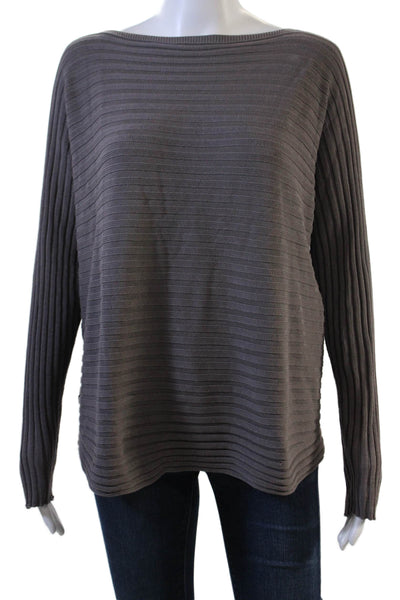 Oska Unisex Dark Gray Striped 100% Cotton Pullover Size 2