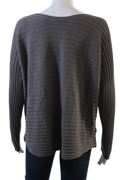 Oska Unisex Dark Gray Striped 100% Cotton Pullover Size 2