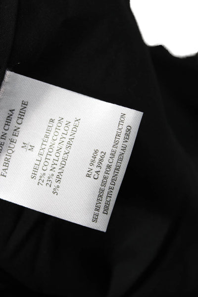 Theory Womens Black Collared Sleeveless Button-Up Blouse Size M